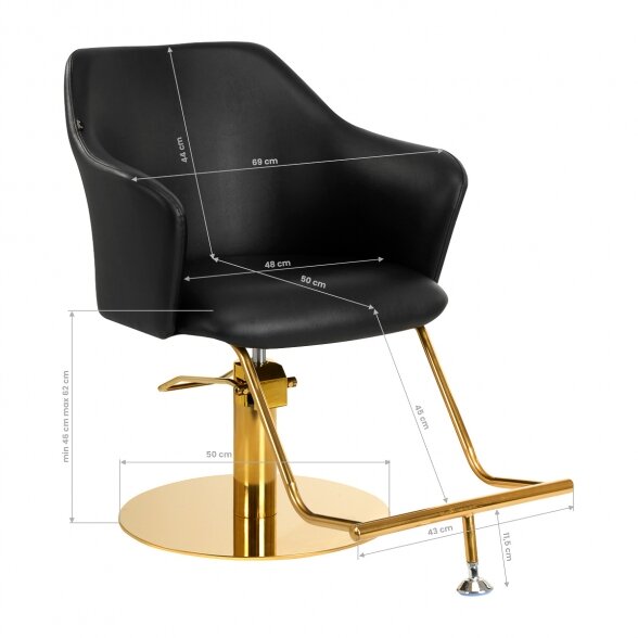 Barber chair GABBIANO Marbella, black sp. 7