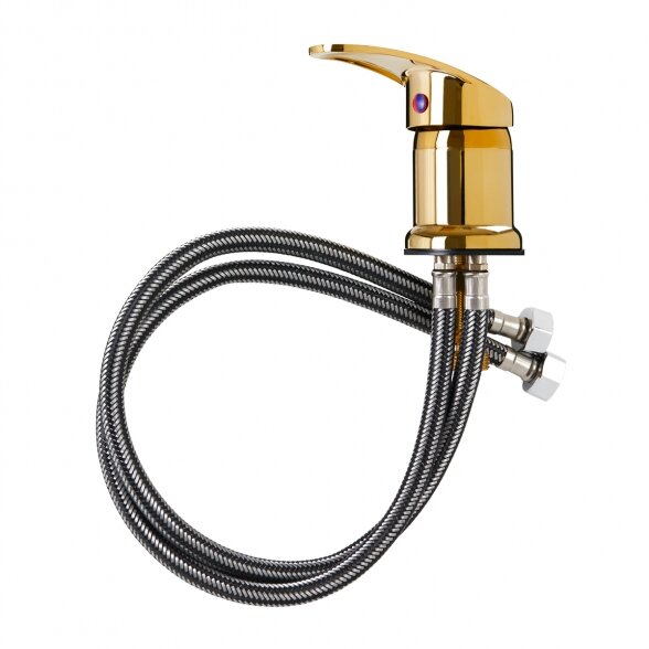 Water faucet for hairdressing sink, gold sp. 1