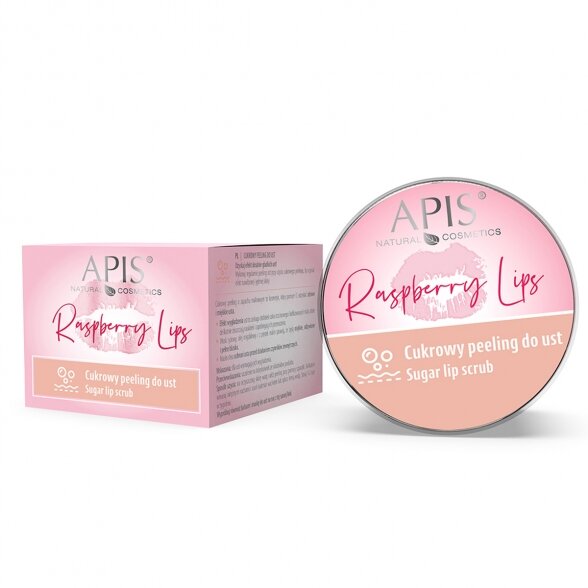 APIS RASPBERRY LIPS, sugar lip scrub, Raspberry scent, 10ml