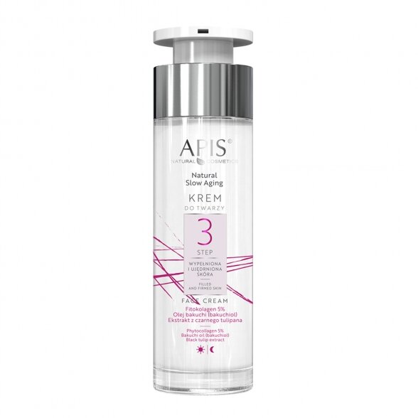 Apis Natural Slow Aging Veido kremas STEP 3 užpildymas ir stangrinimas, 50ml