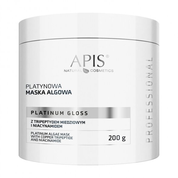 Альгинатная маска Apis Platinum Gloss с трипептидом меди и ниацинамидом 200г