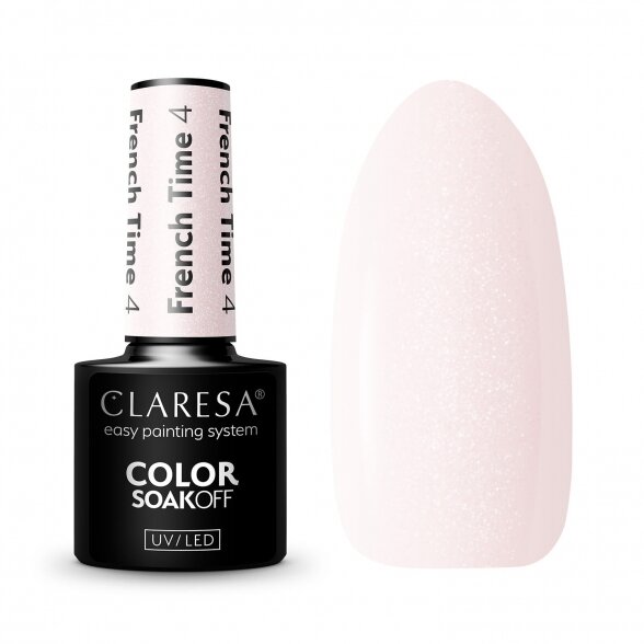 CLARESA HYBRID NAIL POLISH FRENCH TIME 4, 5G