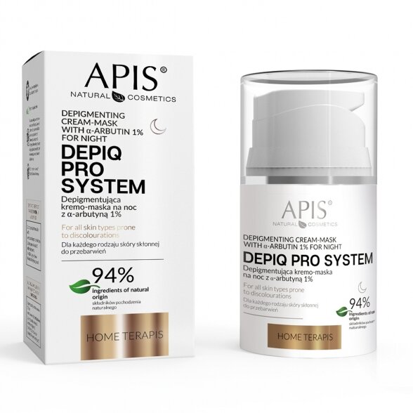 DEPIQ PRO SYSTEM Depigmenting night cream-mask with A-arbutin 1%, 50ml