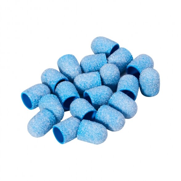 Exo blue Med šlifavimo kepurėlės 10 mm / 60, 20 vnt Med Cap (frezos antgalis)