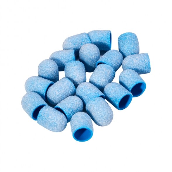 Exo blue Med šlifavimo kepurėlės 10 mm / 80, 20 vnt Med Cap (frezos antgalis)