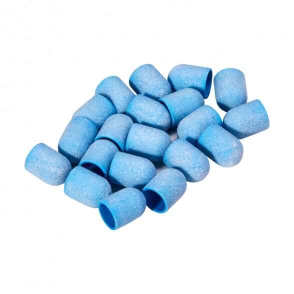 Exo blue Med grinding caps 13 mm / 220, 20 pcs Med Cap (milling tip)