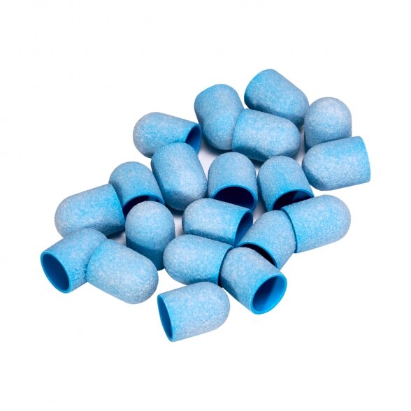 Exo blue Med grinding caps 13 mm / 150, 20 pcs Med Cap (milling tip)