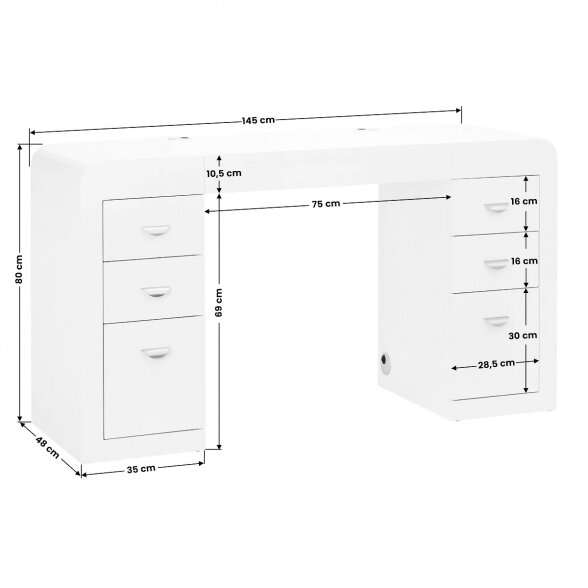 Luxury manicure table 314, white sp. 4