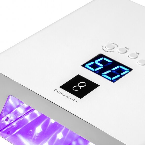 OCHO NAILS PRO X23 180W LED UV lempa, metalinė, veidrodinis vidus 6