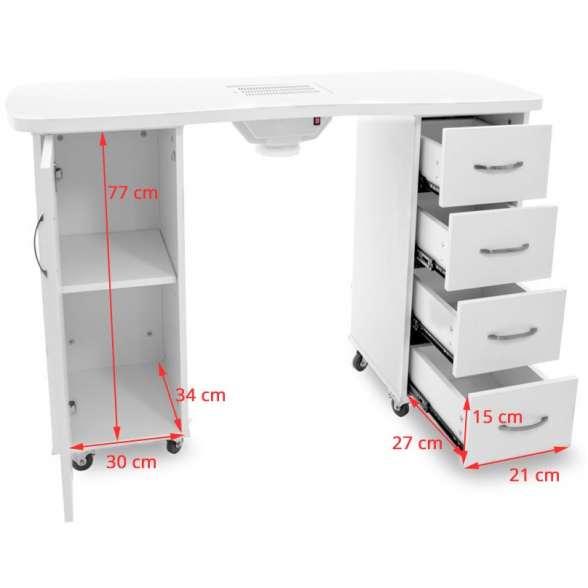 Manicure table with dust collector 2027 2