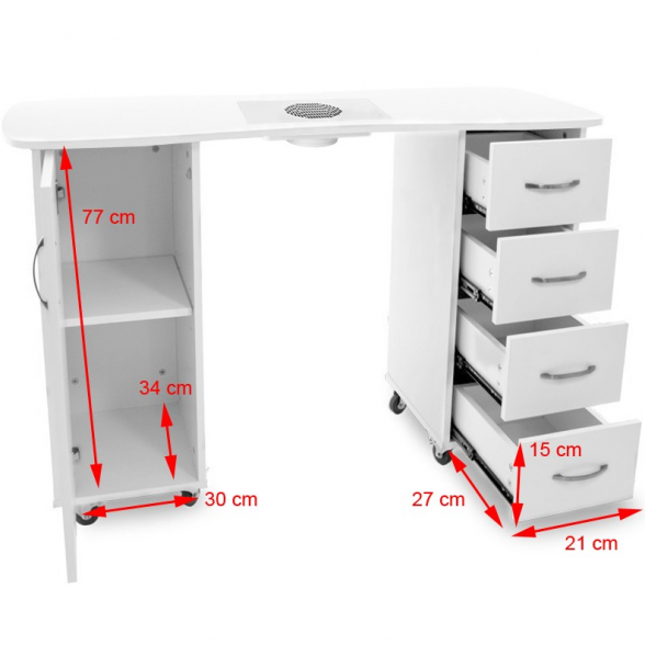 Manikiūro stalas su dulkių sutraukėju 2027  ZP 2