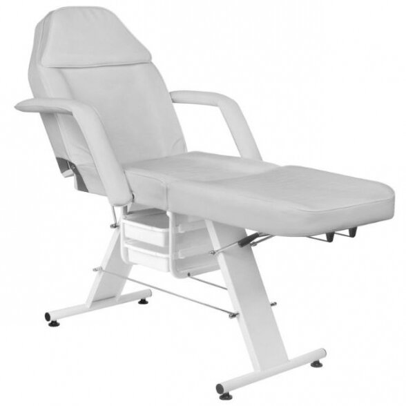 Mechanical cosmetology chair BASIC 202 with 2 drawers, gray 2