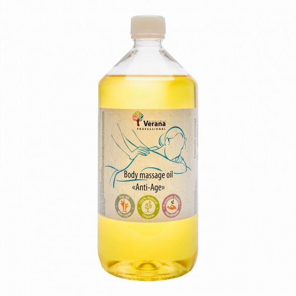 Verana body massage oil ANTI - AGE, UNFRAGRANCE, 1000ml