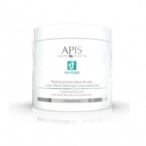 APIS API-PODO foot scrub with sea salt and volcanic coal, 700 gr