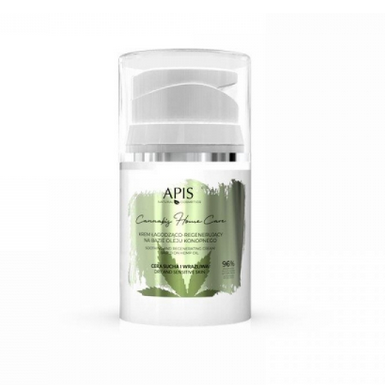 APIS CANNABIS HOME CARE raminantis-regeneruojantis kremas su kanapių aliejumi, 50ml