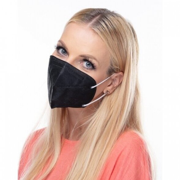 PROTECTIVE FACE MASK - RESPIRATOR KN95 FFP2, black sp. 1