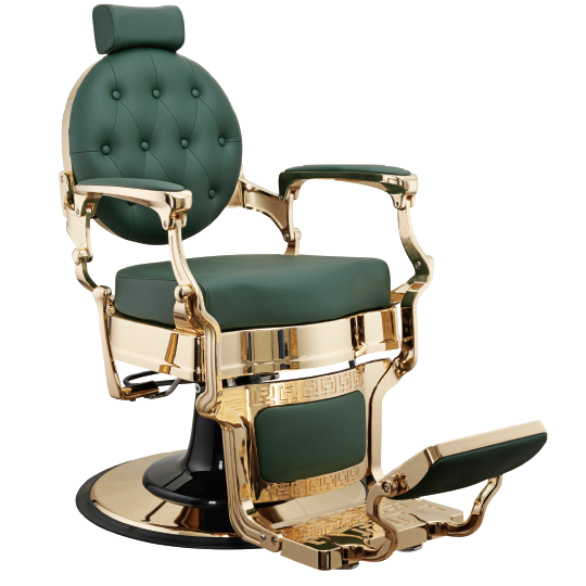 Barber chair BUZZ GOLD GREEN MUDI Weelko (Spain), gold-green sp.