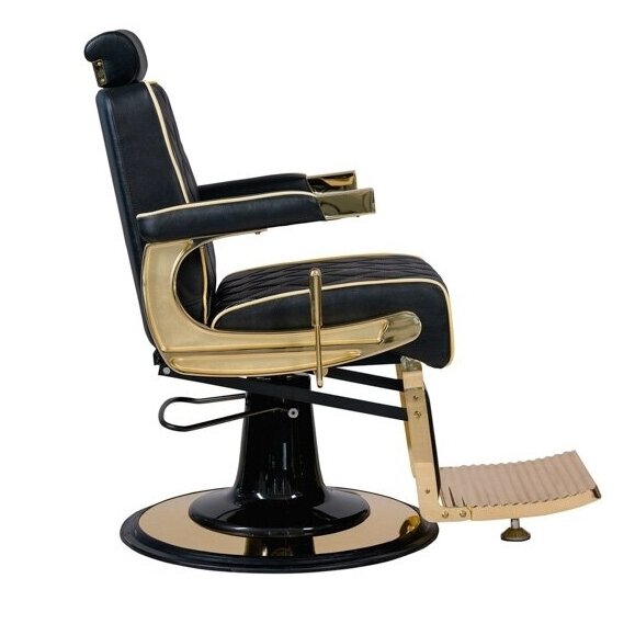 Barber salon chair CREW GOLD MUDI Weelko (Spain), black-gold sp. 2