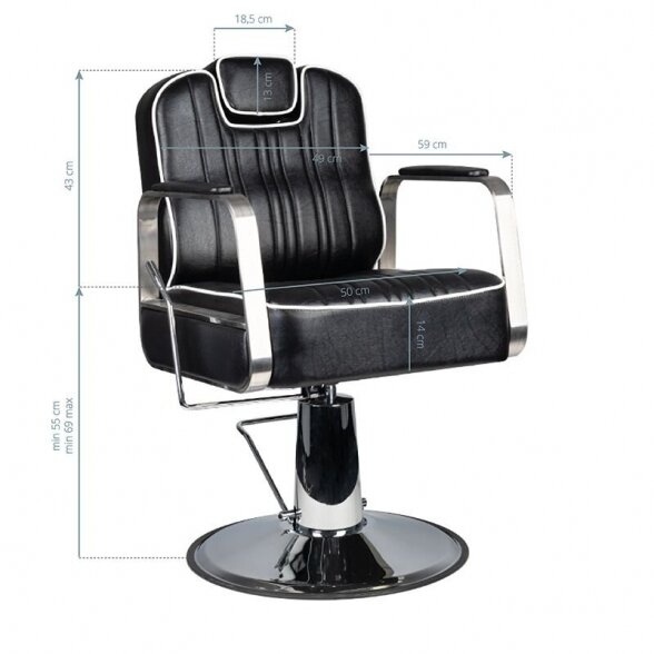 Barber chair GABBIANO MATTEO, black sp. 5