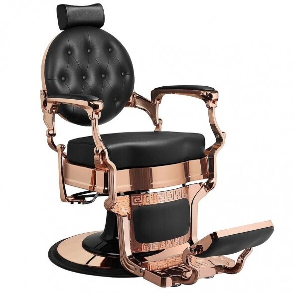 Barber chair BUZZ ROSE MUDI Weelko (Spain), black-pink gold sp.