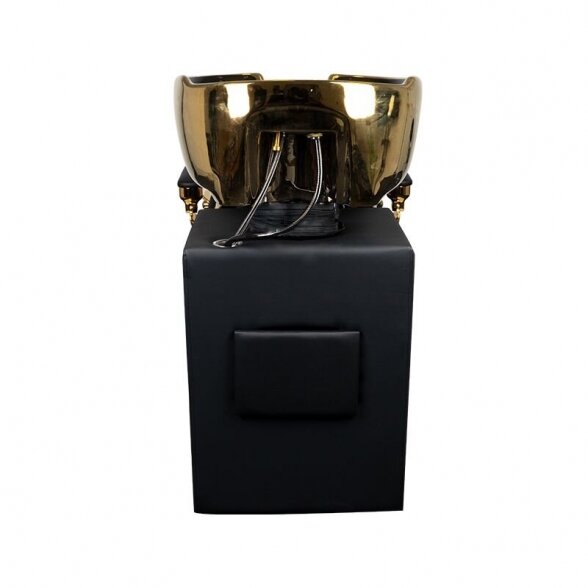 Barber salon sink GABBIANO CLAUDIUS, black/gold sp. 2