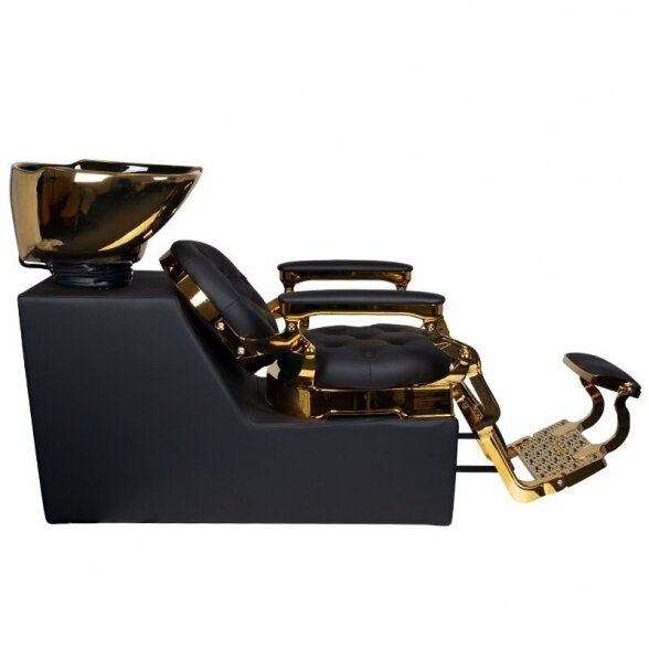 Barber salon sink GABBIANO CLAUDIUS, black/gold sp. 3