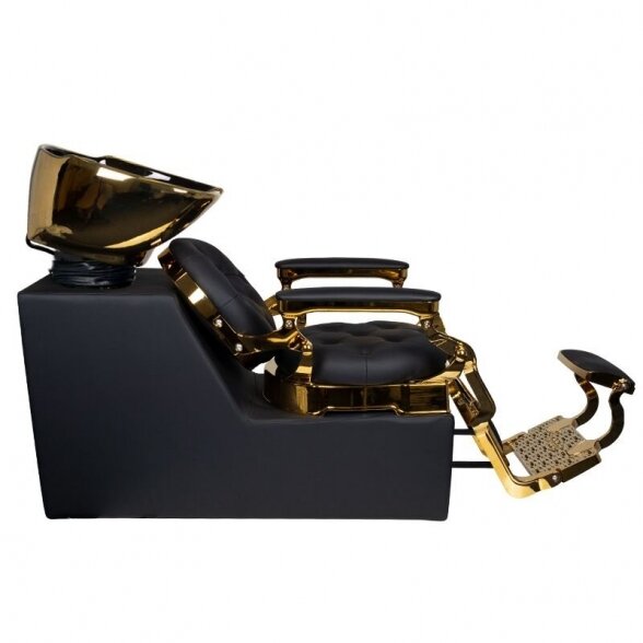 Barber salon sink GABBIANO CLAUDIUS, black/gold sp. 4