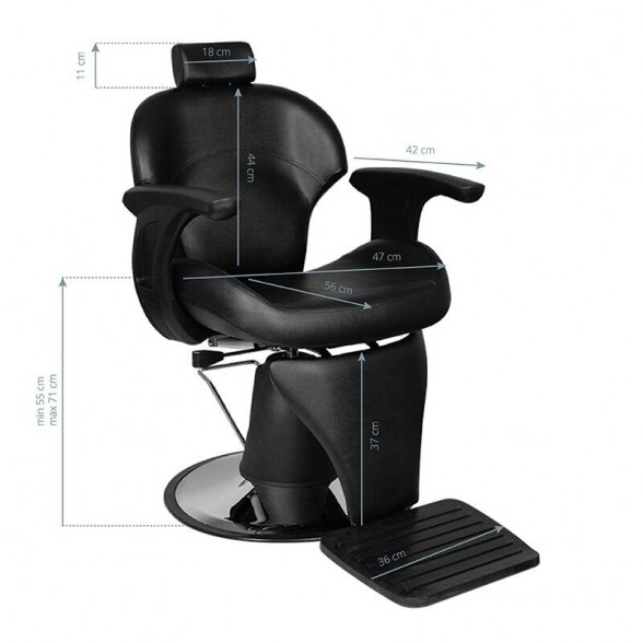 Barber chair GABBIANO IGOR, black sp. 4