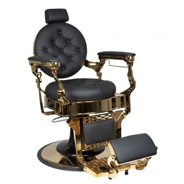 Barber chair GABBIANO CLAUDIUS, black/gold sp. 1