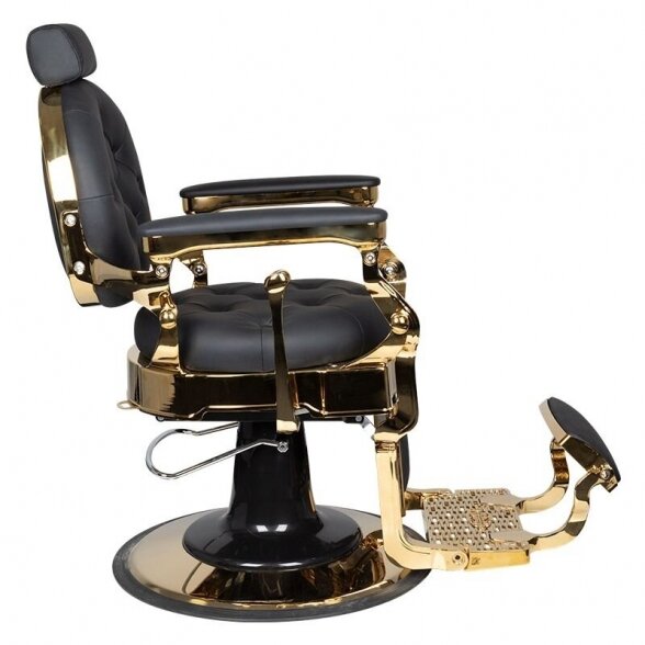 Barber chair GABBIANO CLAUDIUS, black/gold sp. 2