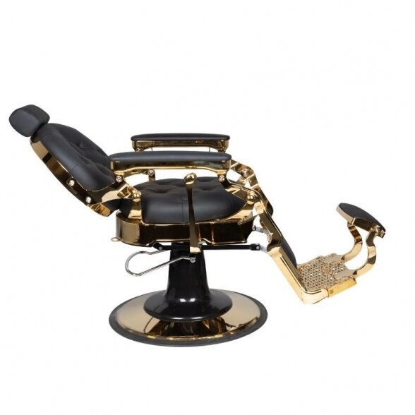 Barber chair GABBIANO CLAUDIUS, black/gold sp. 3