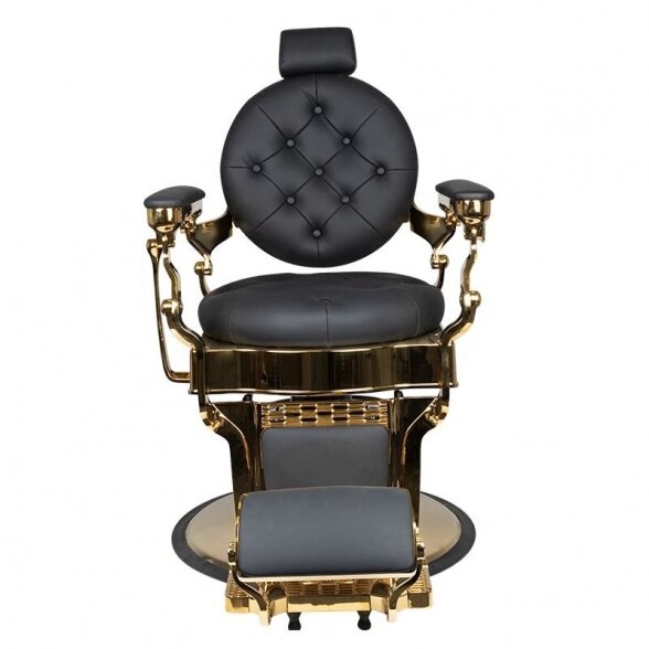 Barber chair GABBIANO CLAUDIUS, black/gold sp. 5