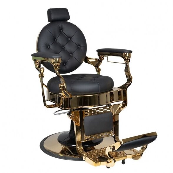 Barber chair GABBIANO CLAUDIUS, black/gold sp.