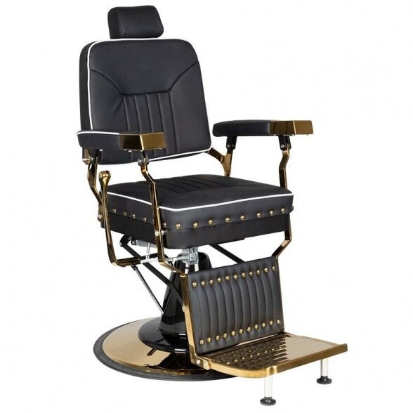 Barber chair GABBIANO FILIPPO, black/gold sp.