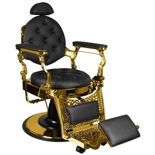 Barber chair GABBIANO GULIO, black/gold sp.