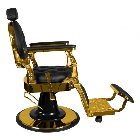 Barber chair GABBIANO GULIO, black/gold sp. 2