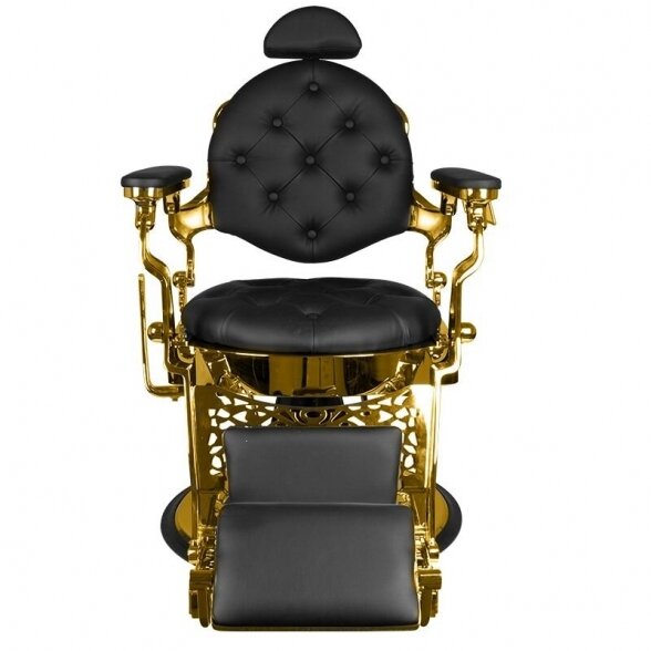 Barber chair GABBIANO GULIO, black/gold sp. 4