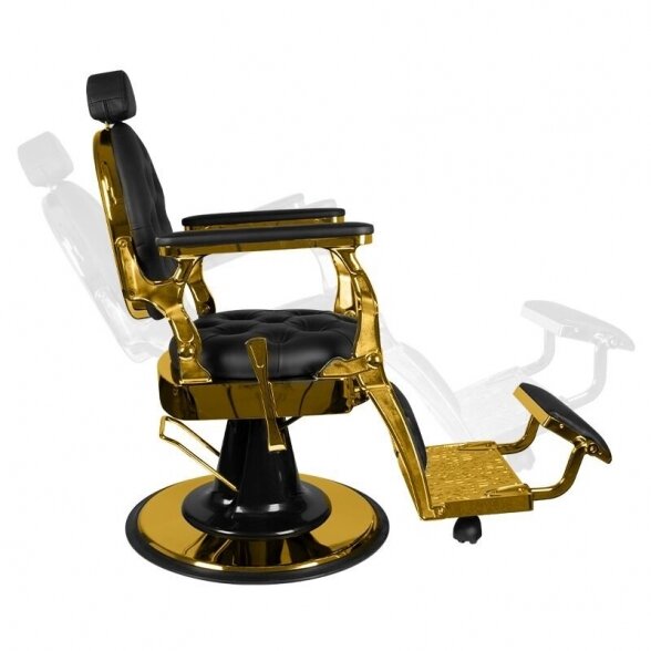 Barber chair GABBIANO GULIO, black/gold sp. 5