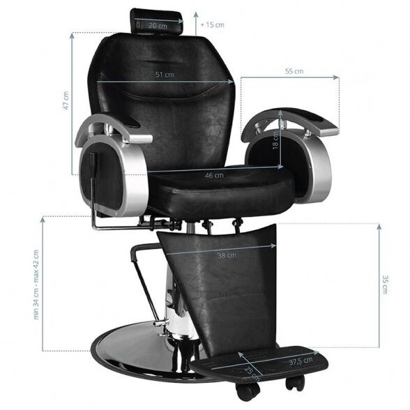 Barber chair SM106, black sp. 5