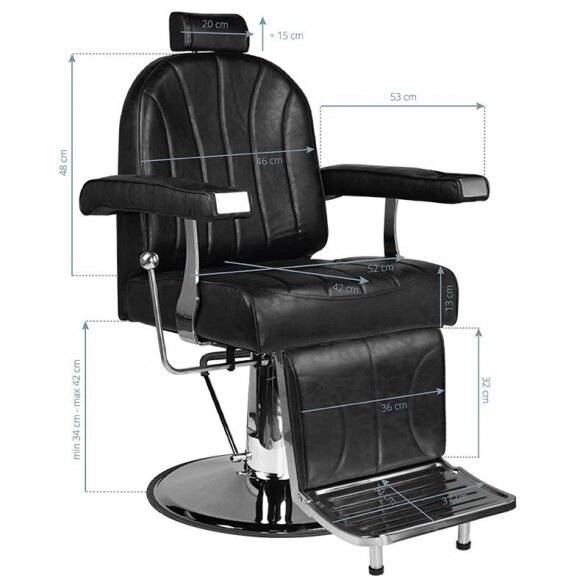 Barber chair SM138, black sp. 6