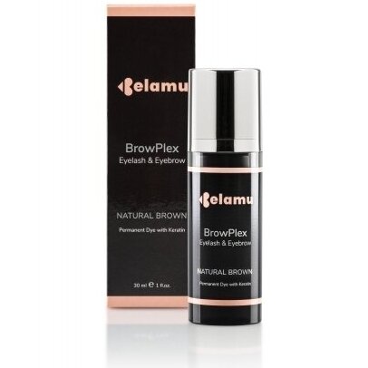 Belamu BrowPlex antakių ir blakstienų dažai su oksidantu BLACK 30 ml