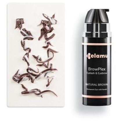 Belamu BrowPlex antakių ir blakstienų dažai su oksidantu NATURAL BROWN 30 ml 1