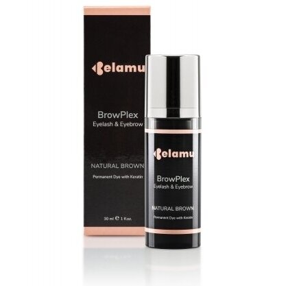 Belamu BrowPlex antakių ir blakstienų dažai su oksidantu NATURAL BROWN 30 ml