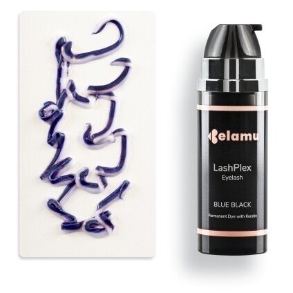 Belamu LashPlex blakstienų dažai su oksidantu BLUE BLACK 30 ml 1