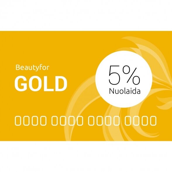 Beautyfor 5% GOLD kliento nuolaidų kortelė 1