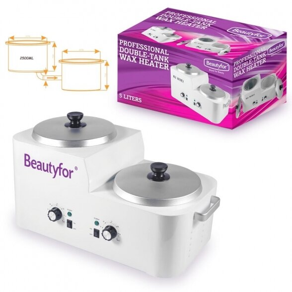 Beautyfor double wax and paraffin heater 2.5L x 2