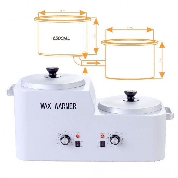 Beautyfor double wax and paraffin heater 2.5L x 2 1