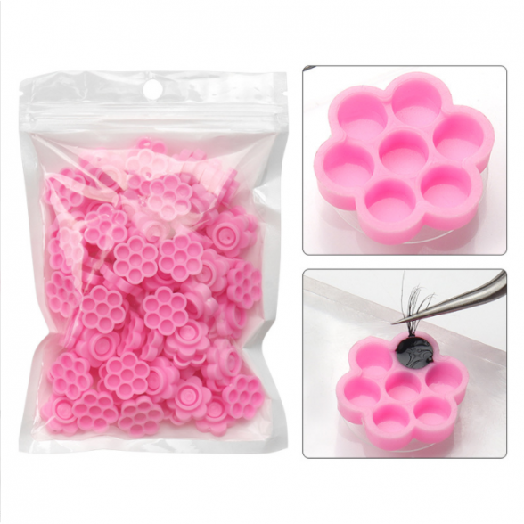 BELAMU Pink palette for glue 100 pcs.