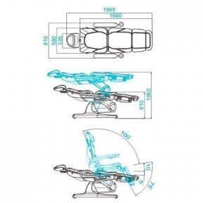 Cosmetology chair AZZURRO 870. gray