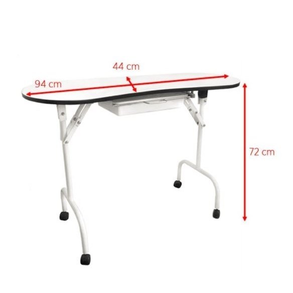 Portable manicure table BIURKO 4031, white 2